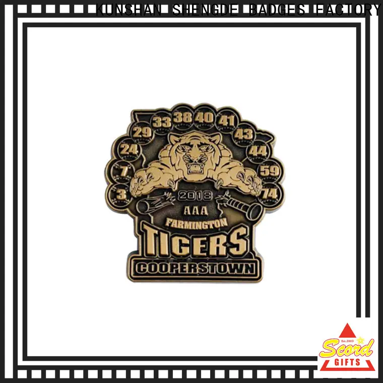 Shengde Latest order custom enamel pins company on sale 1