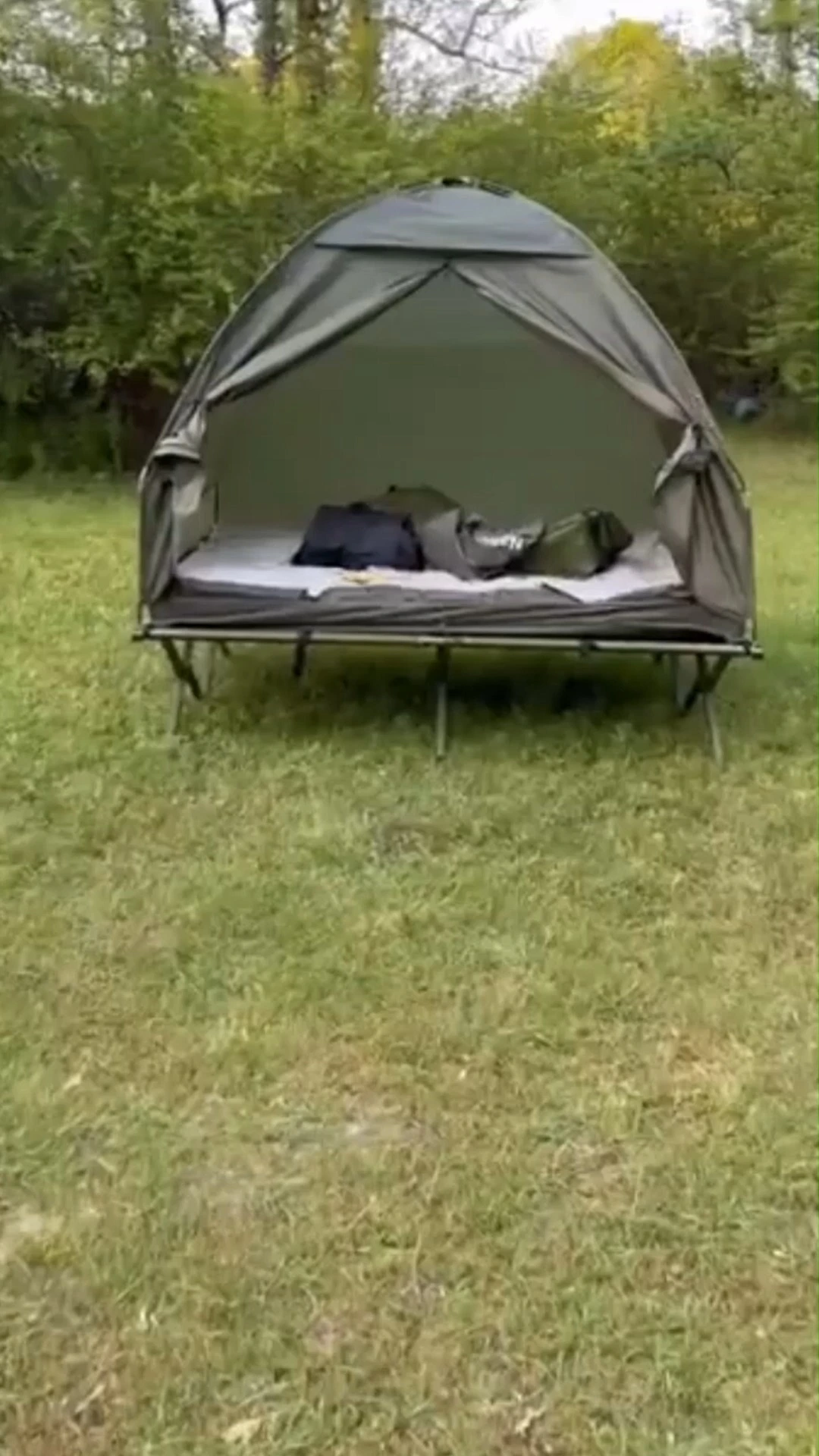 Outdoor Tent And Cot Camping Combo Set With Sun And Rain Protection For Ground-free Camping (oem Available) 1