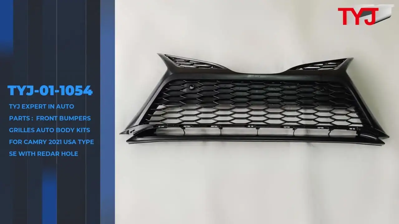 NEW CAMRY 2021/2022/2023 USA SE XSE FRONT BUMPER GRILLE WITH RADAR HOLE AFTERMARKET ORIGINALAUTO BODY KITS BLACK PAINTI 1