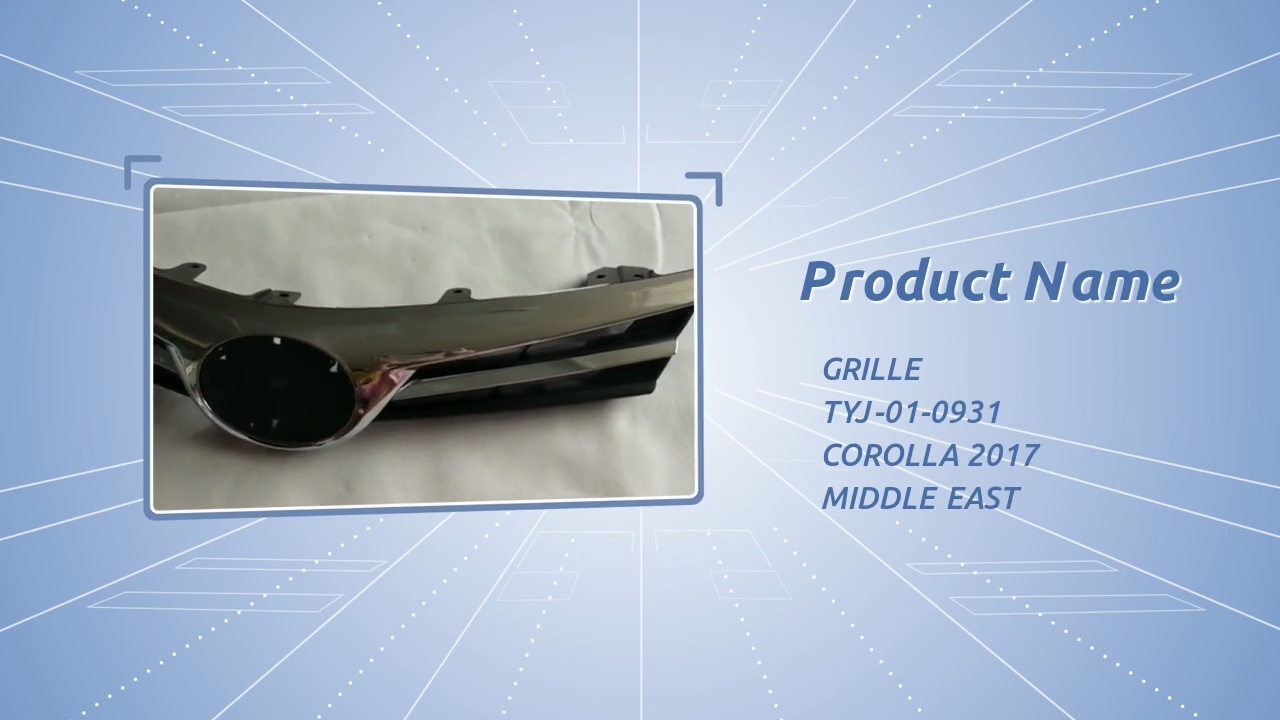 Product Name.GRILLE(WITH LED)TYJ-01-0931-BLED.COROLLA 2017 .MIDDLE EAST.