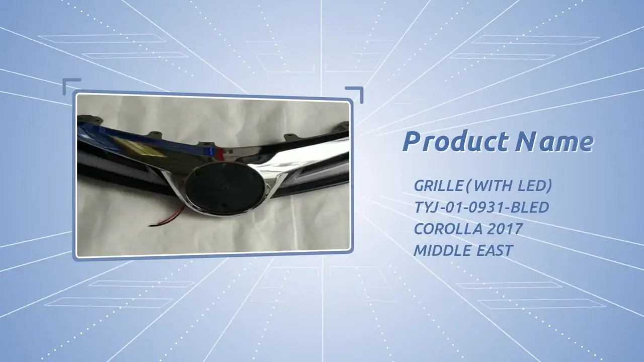 Marca Tyj para peças de carroceria Corolla 2017 Oriente Médio Tipo 53100-02b80 5 Atacado 1