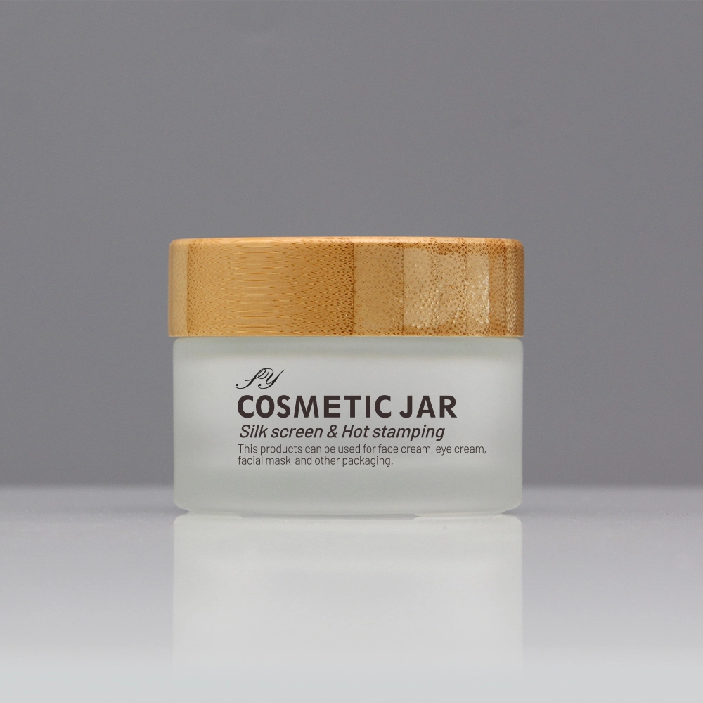 Customized Bamboo Wooden Cream Jars Organic Skin Care and Balm Containers 1