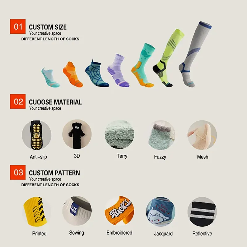 Factory Direct Wide Leg Compression Socks for Medical Use 4