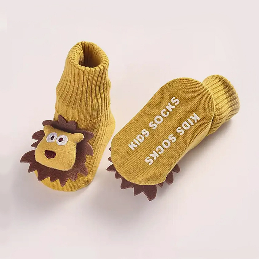 Cute Infant Colorful Newborn Animals Baby Socks Cotton Toddler Baby Socks Rubber Anti Slip Baby Doll Socks-JXF25041702 1