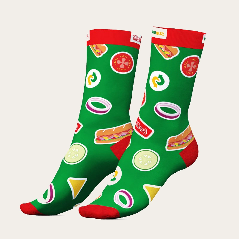 Novelty Design Sublimation Digital Printed Trendy Socks Custom-JXF-25411 1