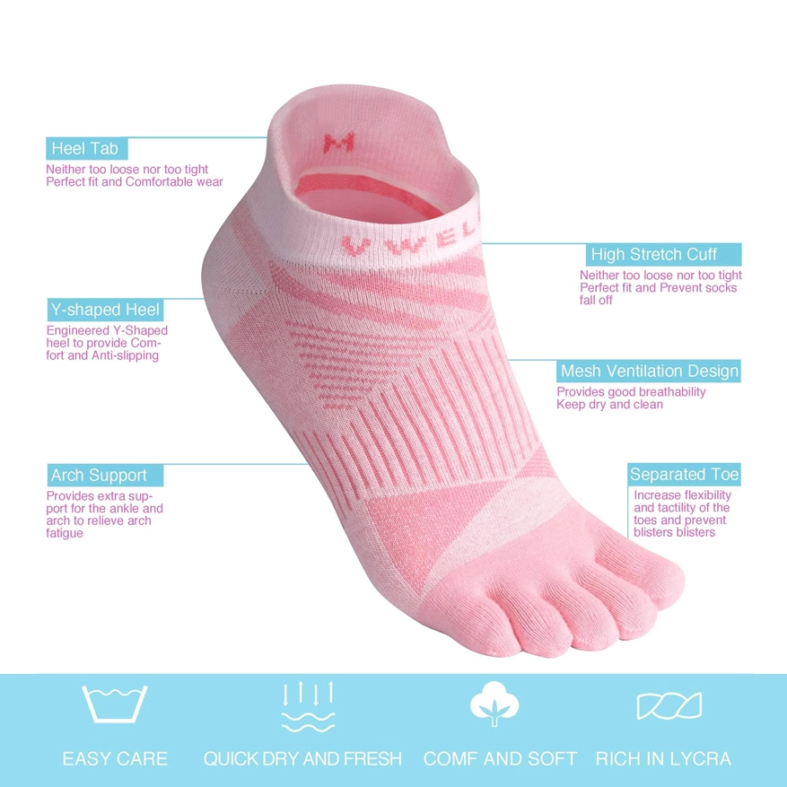 Coolmax Fünf-Toe-Sport-No-Show-Socken Hochleistungsfeuchtigkeitsfeuchtigkeits-Wicking-Jxf25051302 1