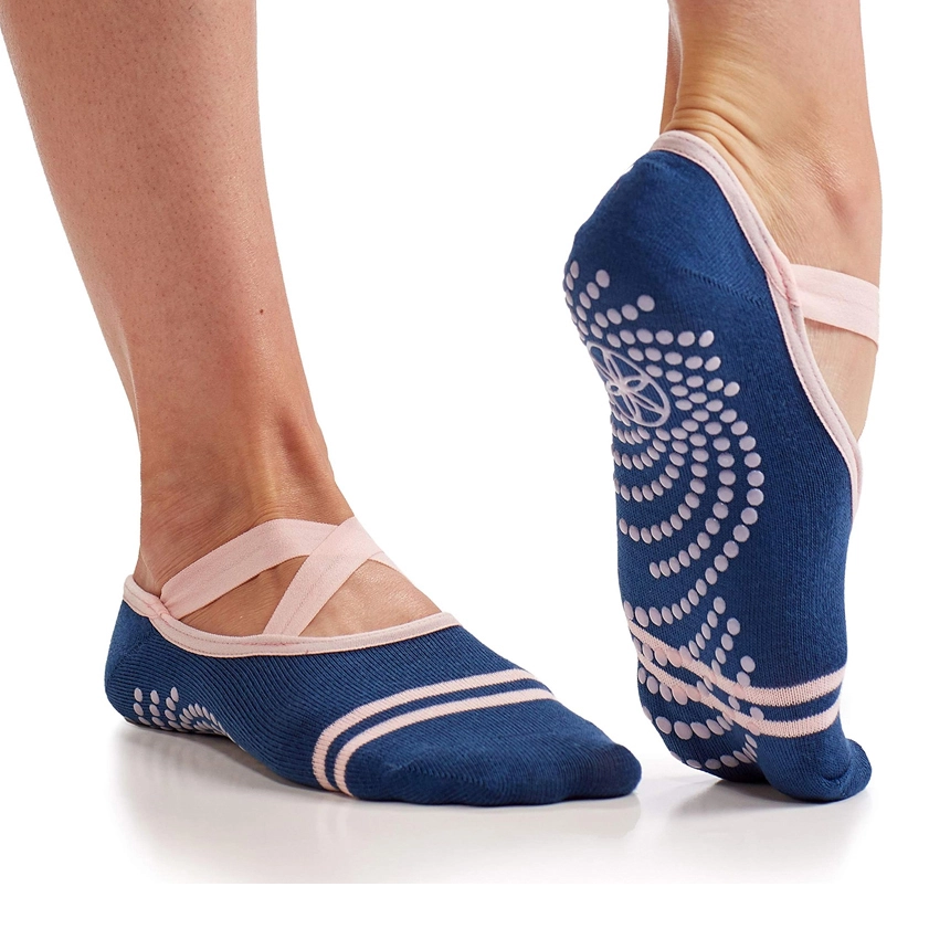 Yoga Socks for Women Non-Slip Grips & Straps, Ideal for Pilates, Pure Barre, Ballet, Dance, Barefoot Workout-JXF250515 1