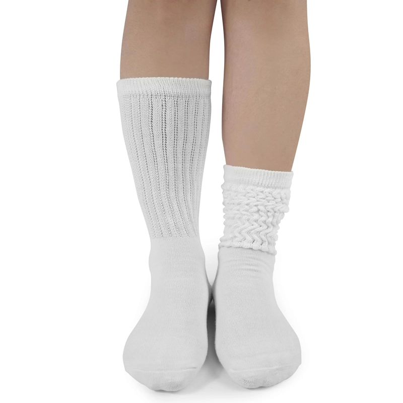 Slouch Socks Women - Retro Scrunch Short Sock - Soft Solid Ankle Socks-JXF2500805-2 1