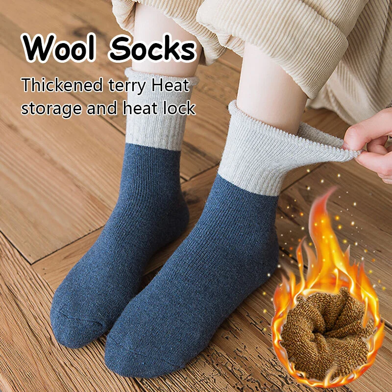 Wholesale Custom Design Your Own Cute Women Socks Winter Fall Thermal ThickWool Socks-20250916-4 1
