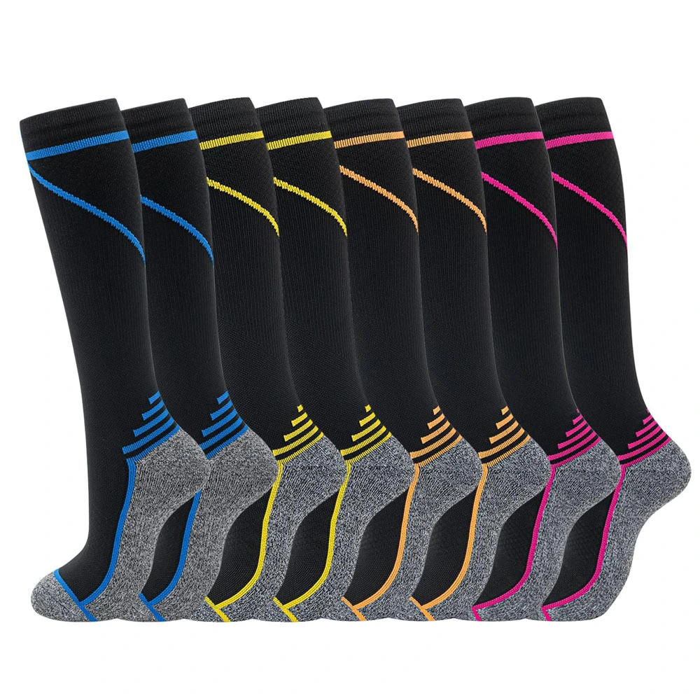 Custom knee-high 20-30 mmHg circulation support sports compression socks, breathable and personalized compression socks-JXF251018 1
