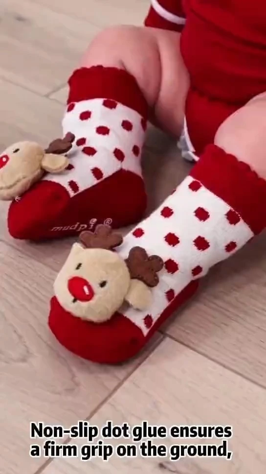 Cute 3D Doll Baby Socks, Anti Slip Newborn Socks, Pure Cotton Soft Infant Socks, Factory Wholesale Custom Logo OEM ODM 1