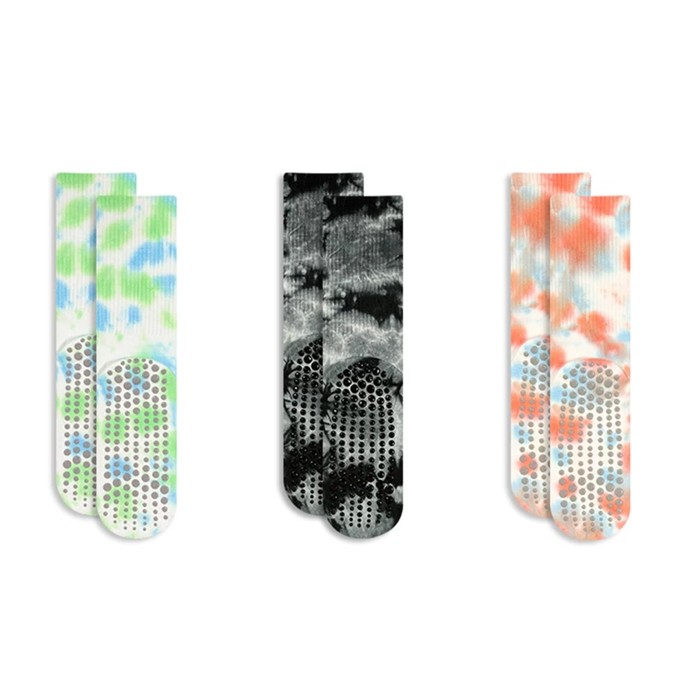 Non-Slip Pilates Yoga Socks with Grips for Women - Stylish Crew Socks for Barre, Ballet, and Workout 1