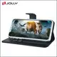 Jolly leather cell phone wallet case with id and credit pockets for mobile phone 6