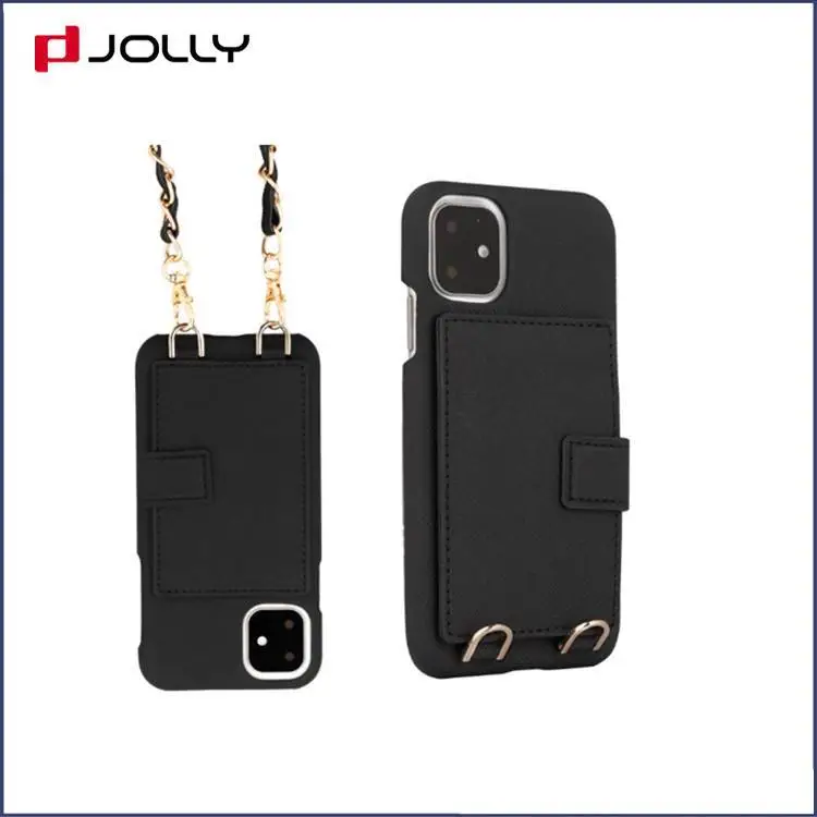 Crossbody Function Design Leathr Phone Cover for iPhone 11 Pro, Saffiano Leather Crossbody Mobile Phone Case DJS1684 1