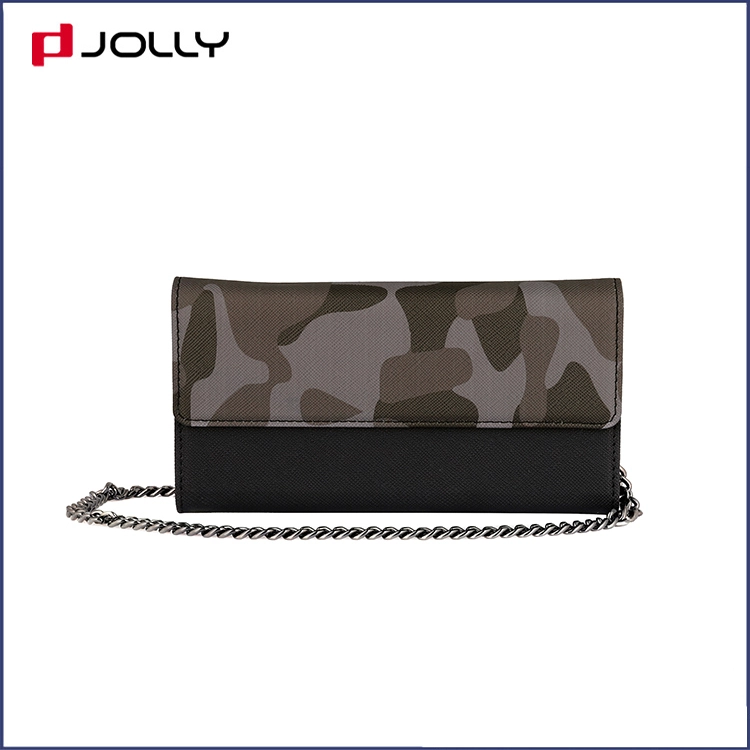 iPhone 11 Pro Phone Case, Saffiano Camo Leather Crossbody Clutch Mobile Phone Case DJS1641 1