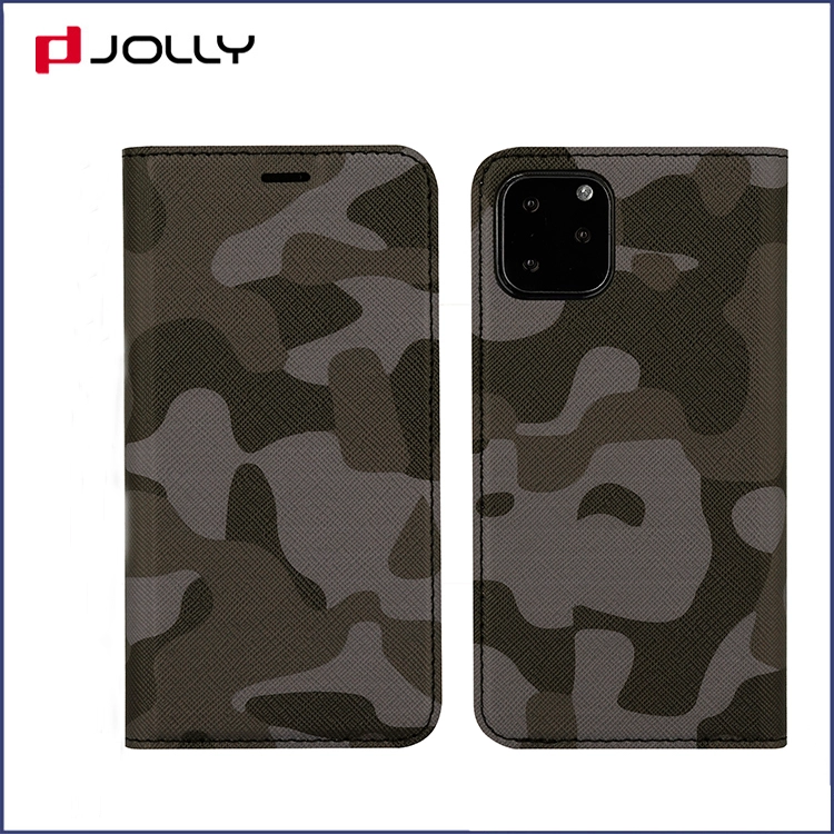 Kick Stand Apple iPhone 11 Pro Flip Leather Phone Case, Unique Camo Element Leather Wallet Case with Card Slot DJS1637 1