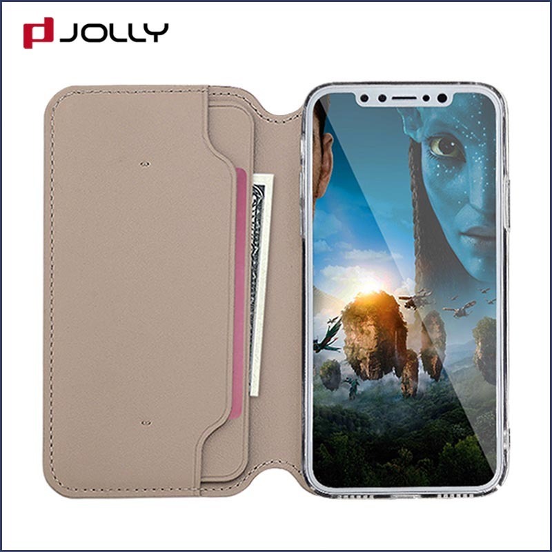 wholesale magnetic flip phone case with id and credit pockets for mobile phone 4