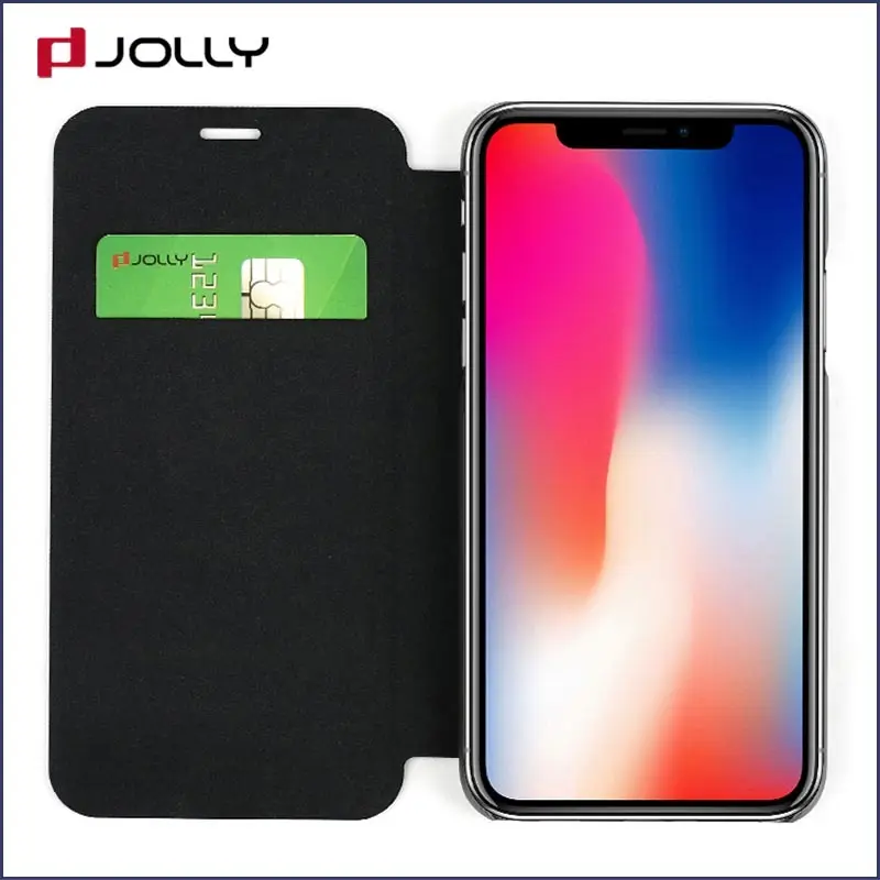 flip cell phone case with id and credit pockets for iphone xs Jolly 7