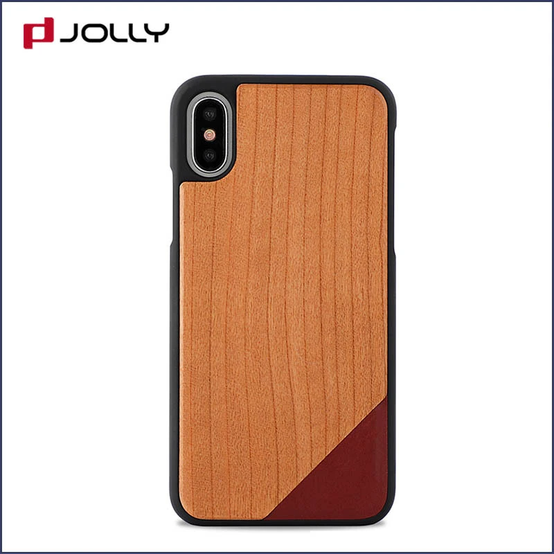 iPhone X/Xs Wood Phone Case, Natural Wood Engraving Shock Absorption Slim Thin Protective Cover DJS0736 1