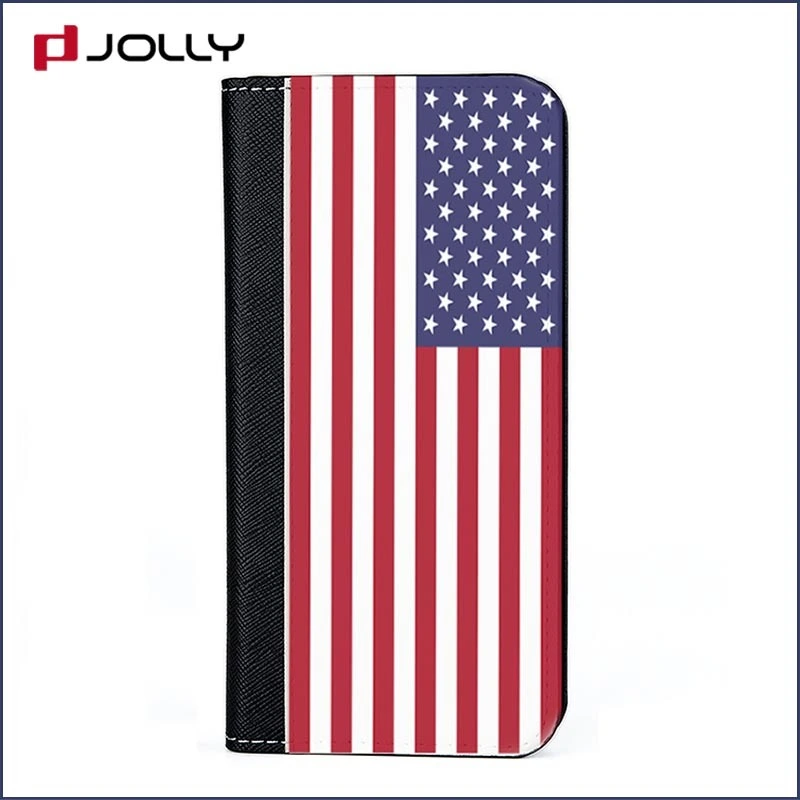 Jolly custom cell phone wallet purse with id and credit pockets for apple 5