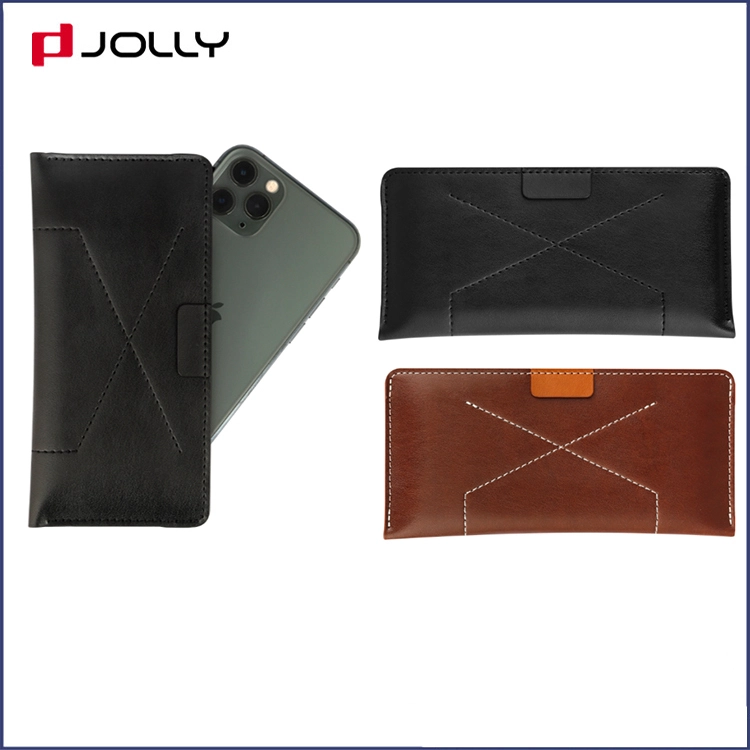 Clssic Design 5.8 Inches Mobile Phone Bag, Universal Leather Mobile Phone Case with Back Side Card Slot DJS1673 1