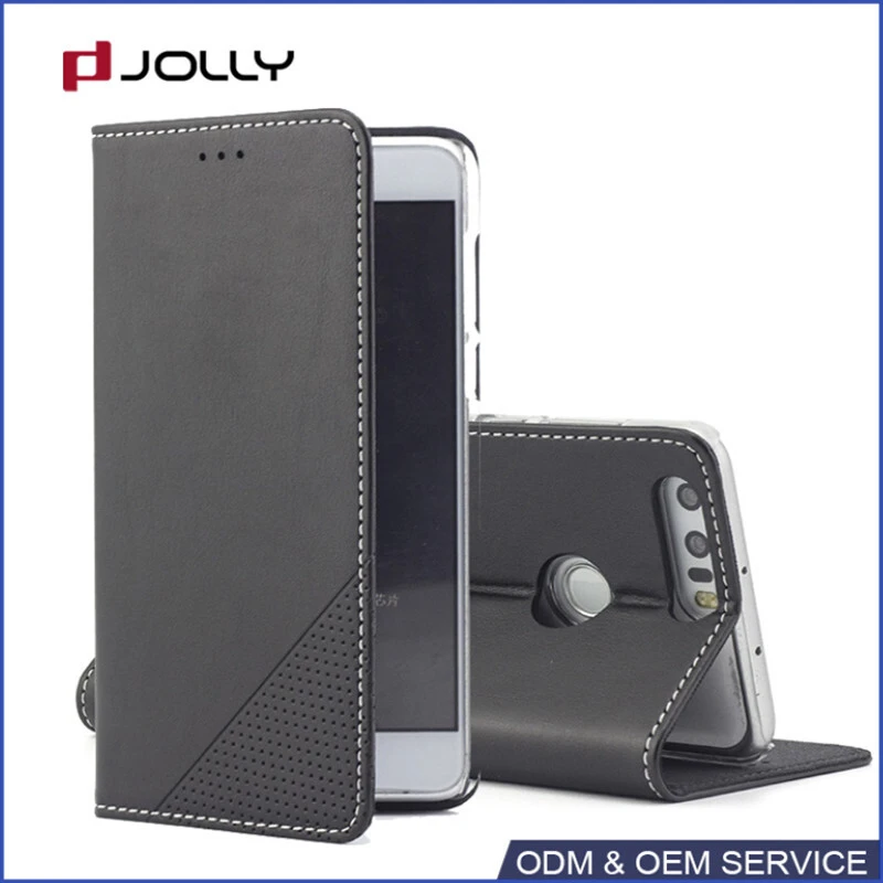 Premium leather flip phone case with card slots 1