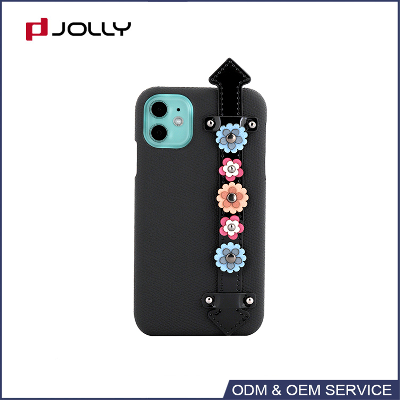 Adjustable Wrist Strap Compatible with flower, premium leather Handy Belt Loop Kickstand Viewing Stand Feature Wristband for iPhone 13 1