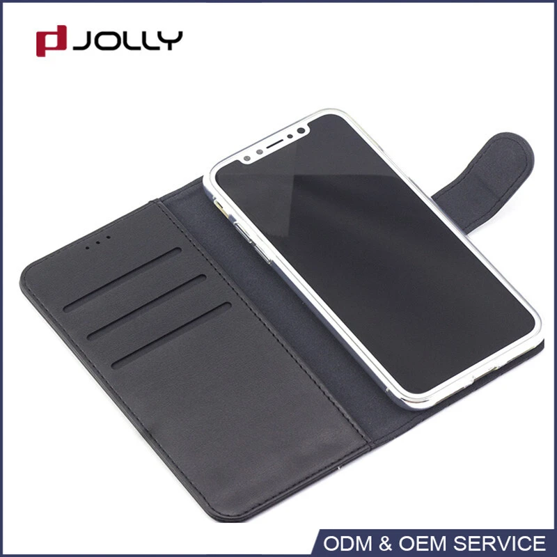 real carbon fiber leather cell phone wallet case with cash compartment for mobile phone 4