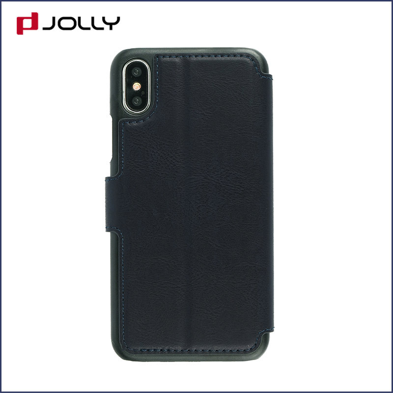 Jolly folio leather flip phone case with slot kickstand for iphone xs 6