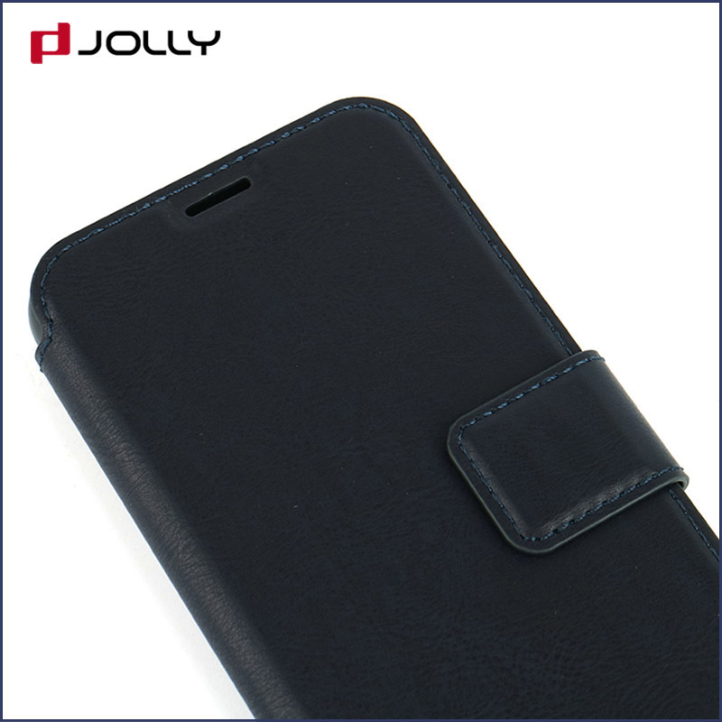 Jolly folio leather flip phone case with slot kickstand for iphone xs 7