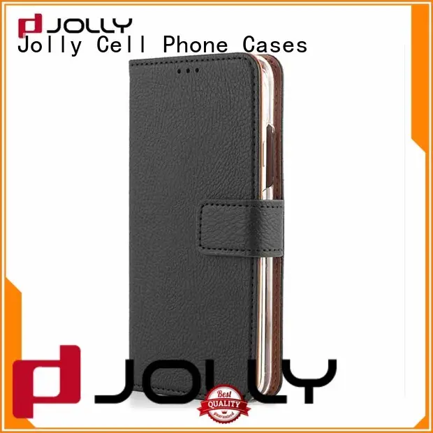 leather card holder organizer wallet phone case with id and credit pockets for sale 1
