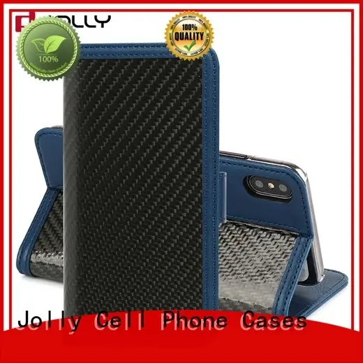 Jolly real carbon fiber phone case and wallet djs for apple 1