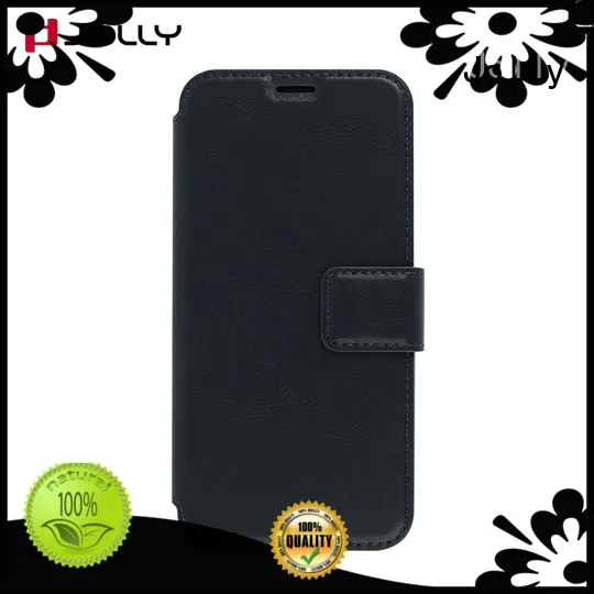 pu leather flip phone covers with slot kickstand for iphone xs 1