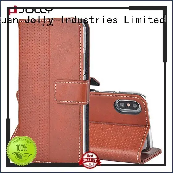djs leather wallet phone case with rfid blocking features for iphone xs Jolly 1
