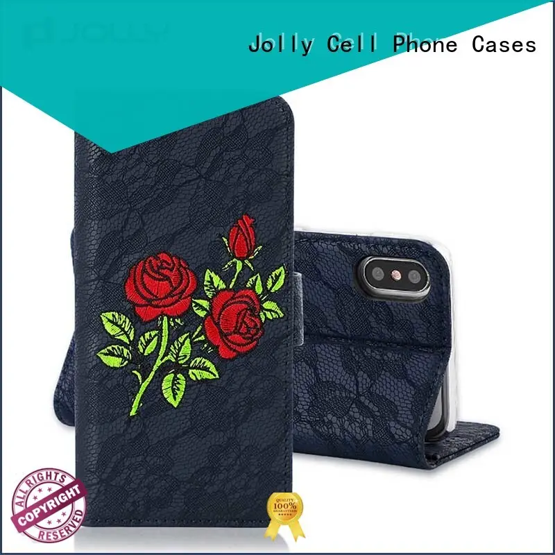 Jolly artificial wallet case with cash compartment for iphone xs 1