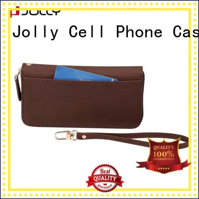 best iphone zipper wallet case with rfid blocking features for apple Jolly 1