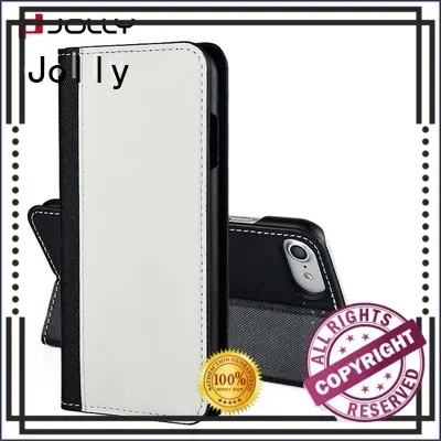 Jolly real carbon fiber wallet type phone cases with rfid blocking features for apple 1