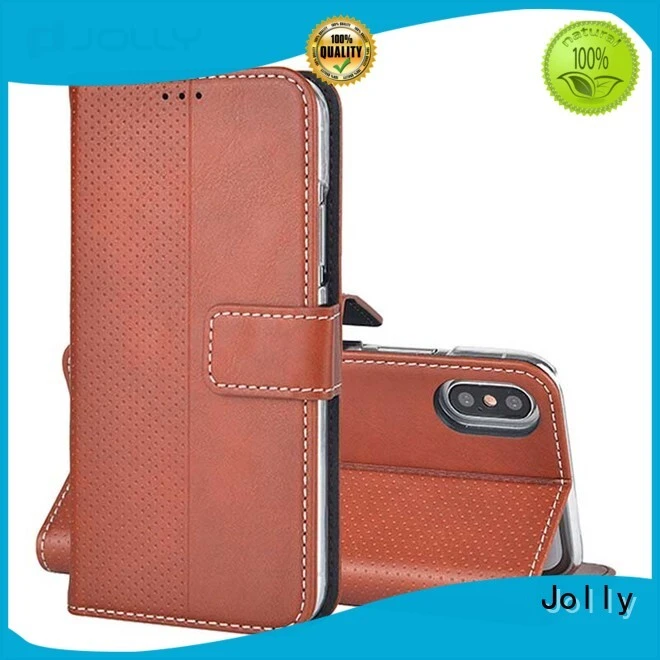 Jolly leather card holder organizer zippered phone wallet with cash compartment for mobile phone 1