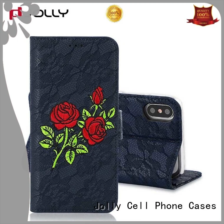 women's cell phone wallet with credit card holder for apple Jolly 1