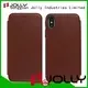 iPhone X Flip Cover, Real Leather Case With Id & Credit Card Pockets DJS0997 1
