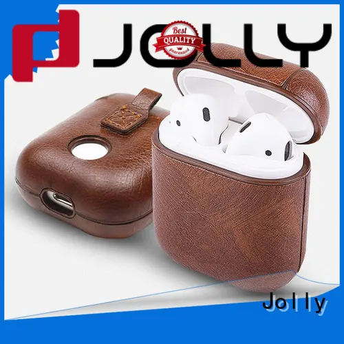 Drop Proof Anti-Lost Carabiner Pu Leather Earphone Protective Case For Apple Airpods DJS1111 1
