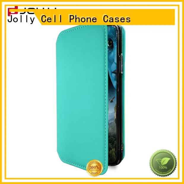 Jolly slim leather designer cell phone cases with strong magnetic closure for mobile phone 1