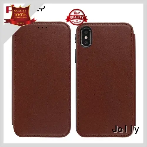 slim leather mobile phone flip cover with strong magnetic closure for sale 1