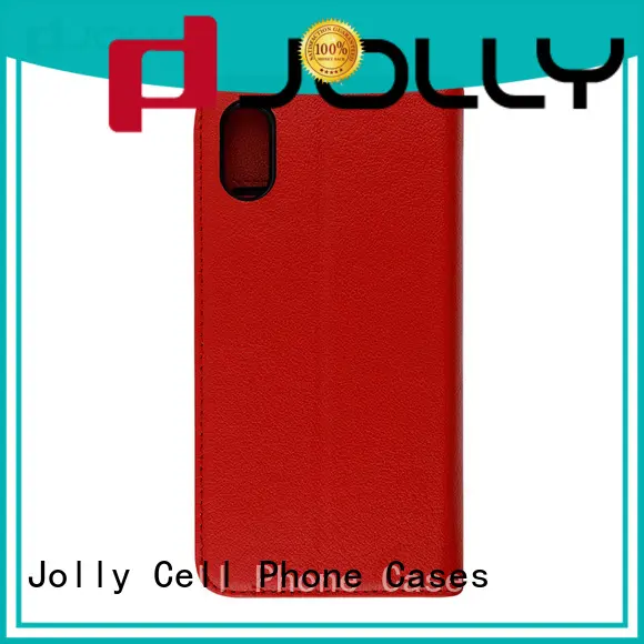 slim leather magnetic detachable phone case with slot kickstand for mobile phone 1