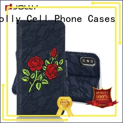 Jolly ladies purse crossbody wallet phone case with cash compartment for apple 1