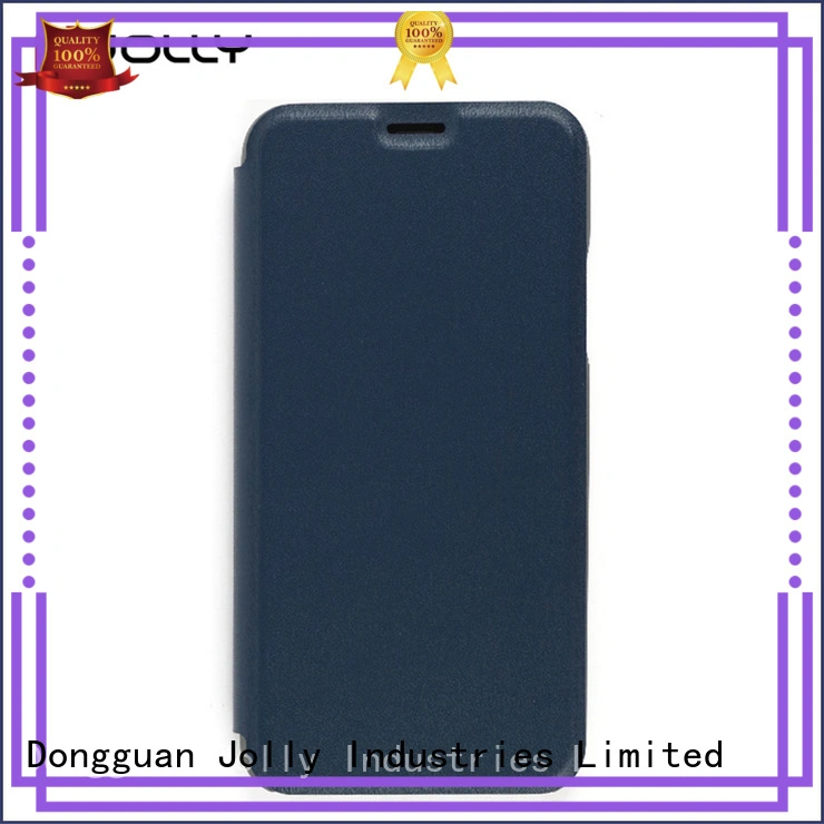 Jolly pu leather universal flip cover for iphone xs 1