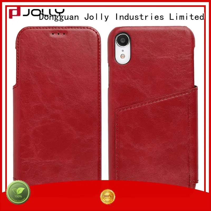 folio personalised leather phone case with strong magnetic closure for iphone xs 1