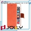 Jolly women leather cell phone wallet with printed pattern cover for apple 1
