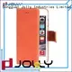 Jolly women leather cell phone wallet with printed pattern cover for apple 1