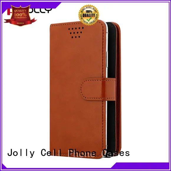 Jolly pu leather case universal with card slot for mobile phone 1